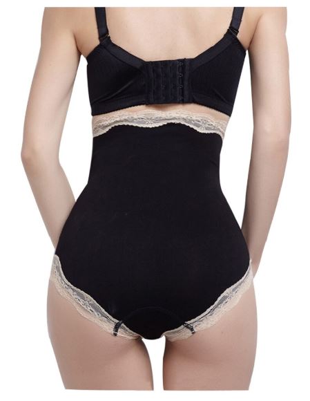 High Waist Control Panty with Lace