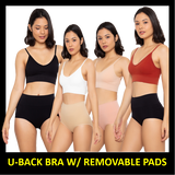 BUY 3 TAKE 3 - Comfy Bralette with Removable Pads, Bralette, Uback Style, Crop Top