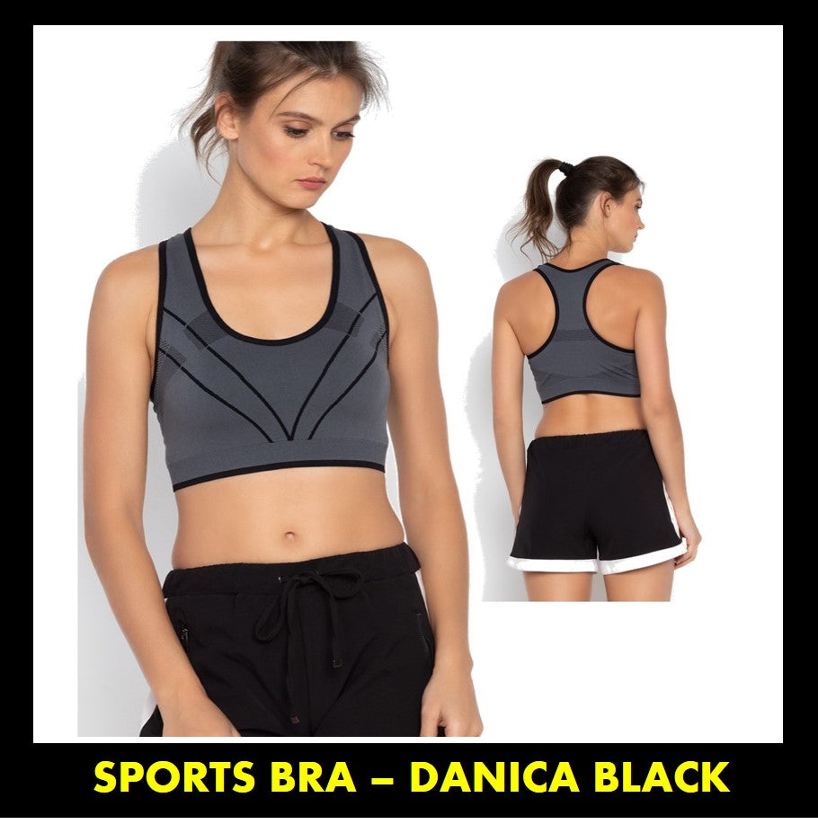 Sports Bra - Danica Racerback Black