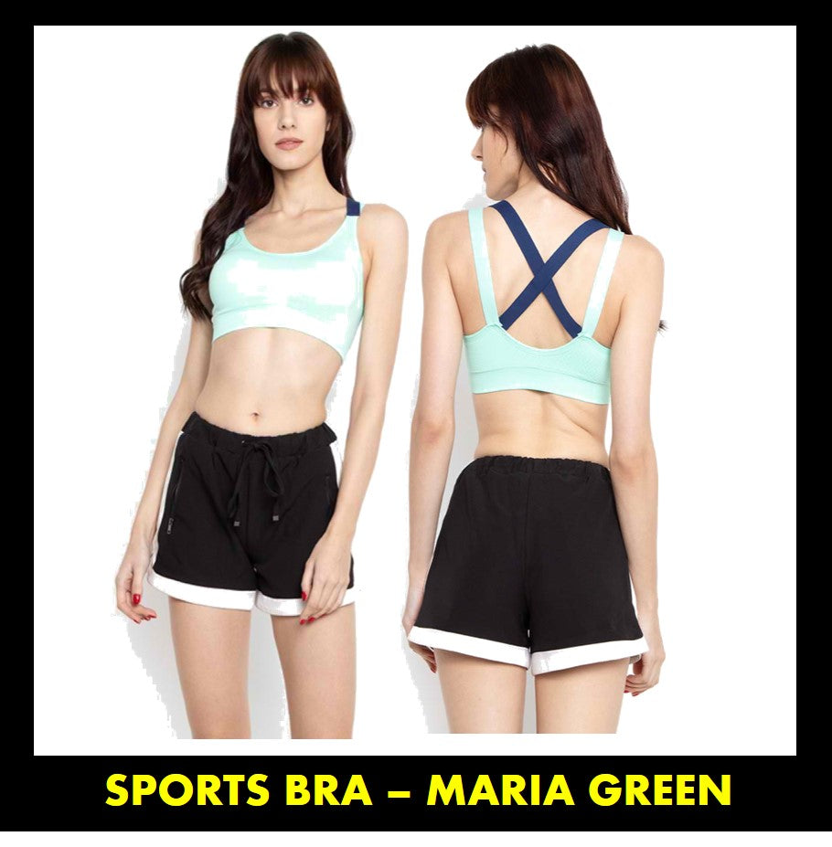 Sports Bra - Maria Criss Cross Bra Green