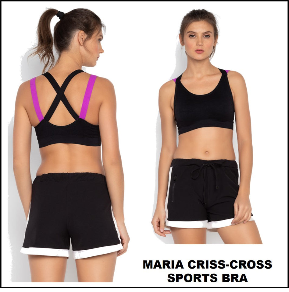 Sports Bra - Maria Criss Cross Bra Black
